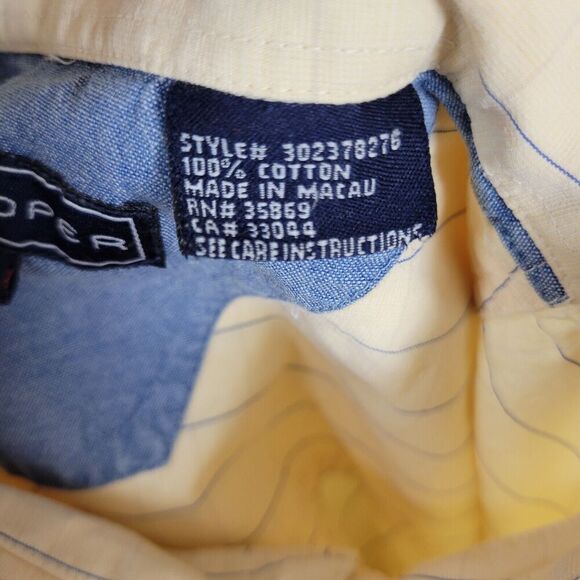 Roper Shirt Mens 2XL XXL Yellow Short Sleeve Button Down Pockets Western Rodeo - Picture 9 of 11